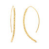 Diamond-Cut Beaded Threader Earrings in 10K Gold