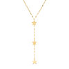 Thumbnail Image 1 of Triple Star "Y" Necklace in 10K Gold