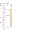 Thumbnail Image 2 of Made in Italy Oval Cubic Zirconia Mesh Cage Drop Earrings in 10K Solid Gold