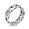 Oxidized Chain Link Ring in Sterling Silver - Size 10
