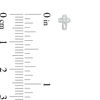 Cubic Zirconia Solitaire, Cross and Doves Stud Earrings Set in Sterling Silver