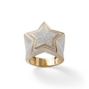Thumbnail Image 1 of Diamond Accent Bead Layered Star Ring in Sterling Silver and 14K Gold Plate