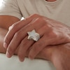 Thumbnail Image 4 of Diamond Accent Bead Layered Star Ring in Sterling Silver and 14K Gold Plate