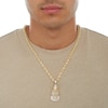 Thumbnail Image 4 of Diamond Accent Beaded Pharaoh Necklace Charm in Sterling Silver with 14K Gold Plate