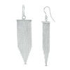 Thumbnail Image 0 of Beaded Mesh Dangle Drop Earrings in Sterling Silver