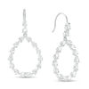 Pear-Shaped Cubic Zirconia Teardrop Earrings in Sterling Silver