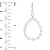 Pear-Shaped Cubic Zirconia Teardrop Earrings in Sterling Silver