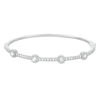 Thumbnail Image 1 of Cubic Zirconia Frame Station Bangle in Sterling Silver