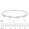 Thumbnail Image 2 of Cubic Zirconia Frame Station Bangle in Sterling Silver