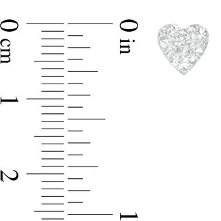 Crystal Heart Studs and Hoop Earrings Set in Sterling Silver