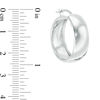 25mm Dome Huggie Hoop Earrings in Sterling Silver