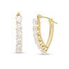 Thumbnail Image 1 of Cubic Zirconia Hoop Earrings in 10K Gold