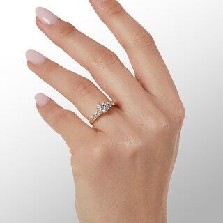 6mm Cubic Zirconia Engagement Ring in 10K Gold