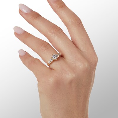 6mm Cubic Zirconia Engagement Ring in 10K Gold