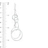 Layered Circles Dangle Drop Earrings in Sterling Silver