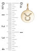 Thumbnail Image 2 of Cubic Zirconia Taurus Zodiac Sign Disc Necklace Charm in 10K Gold