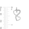 Thumbnail Image 4 of Sterling Silver Solid CZ Twisted Double Heart Necklace Charm