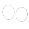 Thumbnail Image 1 of 60mm Diamond-Cut Endless Tube Hoop Earrings in Sterling Silver
