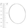 Thumbnail Image 2 of 60mm Diamond-Cut Endless Tube Hoop Earrings in Sterling Silver