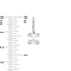 Thumbnail Image 2 of 7mm Fancy Square Cubic Zirconia Solitaire Drop Earrings in Sterling Silver