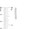 Thumbnail Image 2 of Cubic Zirconia Five Stone Huggie Hoop Earrings in Sterling Silver