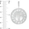 Thumbnail Image 2 of Cubic Zirconia Cross and Greek Key Border Necklace Charm in Sterling Silver