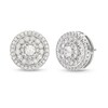 Thumbnail Image 0 of 3mm Cubic Zirconia Triple Frame Stud Earrings in Solid Sterling Silver