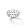Thumbnail Image 0 of Cubic Zirconia Chain Link Ring in Solid Sterling Silver - Size 7