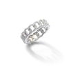 Thumbnail Image 1 of Cubic Zirconia Chain Link Ring in Solid Sterling Silver - Size 7