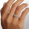 Thumbnail Image 2 of Cubic Zirconia Chain Link Ring in Solid Sterling Silver - Size 7