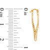 Thumbnail Image 2 of Twisted "V" Hoop Earrings in 10K Gold