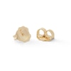 Thumbnail Image 2 of 10K Solid Gold 1/6 CT. T.W. Diamond Scallop Frame Studs