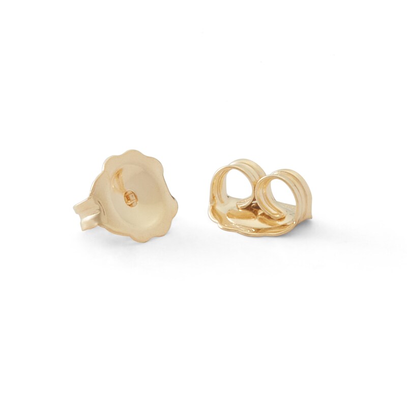 10K Solid Gold 1/6 CT. T.W. Diamond Scallop Frame Studs