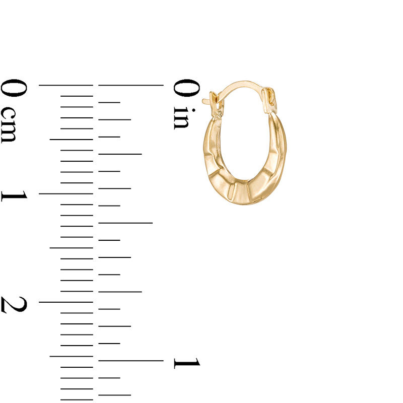 Child's Ribbed Hoop Earrings in 14K Gold