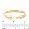 Thumbnail Image 1 of 3mm Cubic Zirconia Twisted Triple Row Cuff in 10K Gold Bonded Sterling Silver