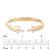 Thumbnail Image 2 of 3mm Cubic Zirconia Twisted Triple Row Cuff in 10K Gold Bonded Sterling Silver