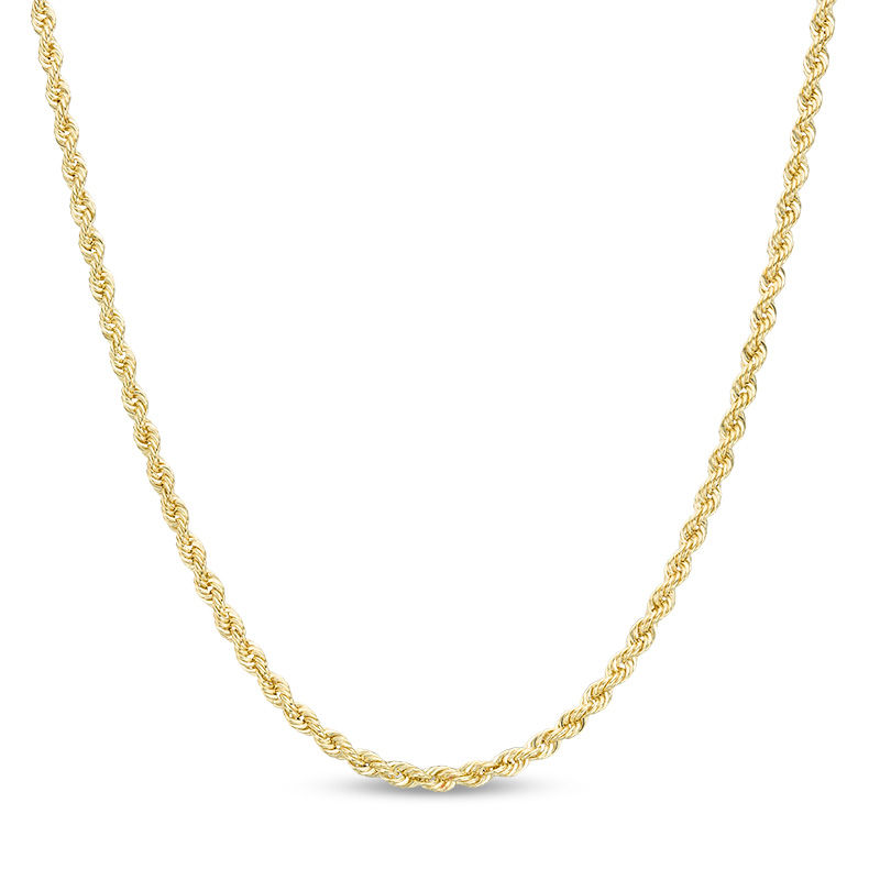 Main Image 1 of 012 Gauge Rope Chain Choker Necklace in 10K Gold - 16"