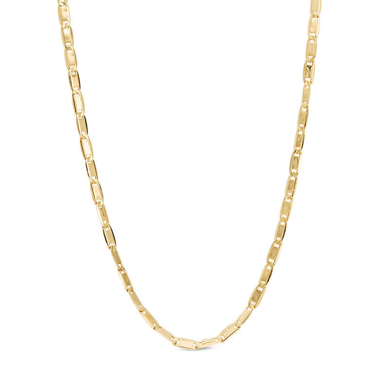 Main Image 1 of 060 Gauge Valentino Chain Necklace in 10K Hollow Gold - 18"