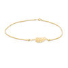 Thumbnail Image 1 of Diamond-Cut Leaf Anklet in 10K Gold - 10&quot;