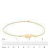 Thumbnail Image 2 of Diamond-Cut Leaf Anklet in 10K Gold - 10&quot;