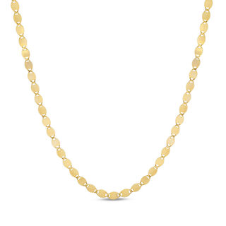 040 Gauge Oval Valentino Chain Necklace in 10K Gold - 36"