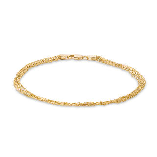 Five Strand Cable Chain Bracelet in 10K Gold - 7.5"