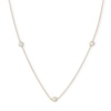 Made in Italy 3.5mm Cubic Zirconia Station Necklace in 10K Solid Gold