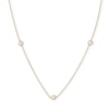 Thumbnail Image 1 of Made in Italy 3.5mm Cubic Zirconia Station Necklace in 10K Solid Gold