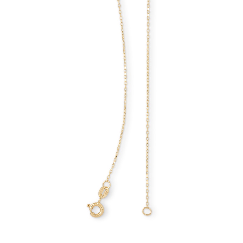 Main Image 2 of Made in Italy 3.5mm Cubic Zirconia Station Necklace in 10K Solid Gold