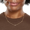 Thumbnail Image 4 of Made in Italy 3.5mm Cubic Zirconia Station Necklace in 10K Solid Gold