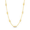 Thumbnail Image 0 of Diamond-Cut Oval Bead Station Choker Necklace in 10K Gold - 16"