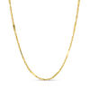 035 Gauge Bar Station Singapore Choker Chain Necklace in 10K Gold - 16"