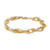 Chunky Layered Bracelet in 10K Gold Bonded Sterling Silver - 7.5"