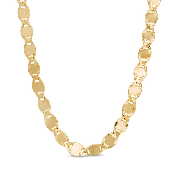 080 Gauge Valentino Chain Necklace in 10K Gold Bonded Sterling Silver - 18"